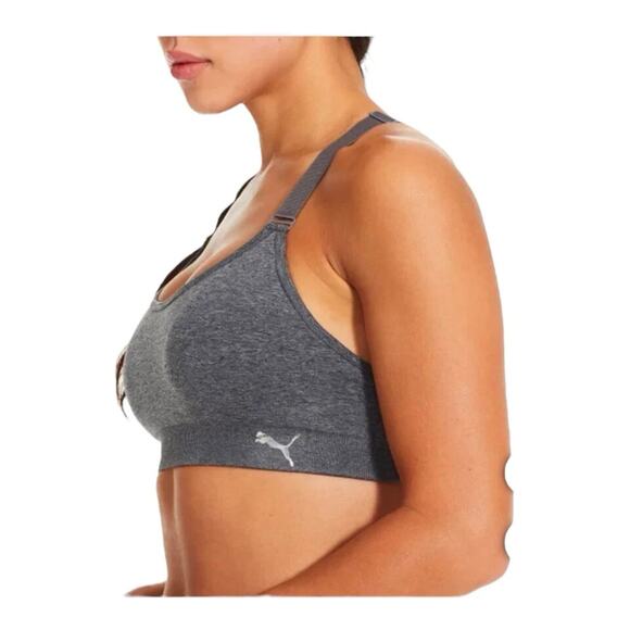 Puma Women’s Sports Bra Set 3 Colors Black White Gray Small Racerback Wire-Free - Picture 10 of 15